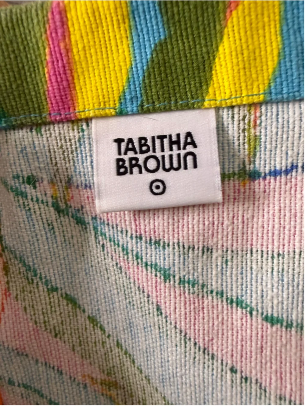 Tabitha Brown for Target Tropical Floral Table Runner Blue Orange Pink